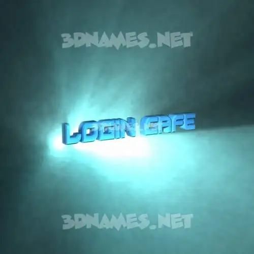 login cafe in Light Shine style - 3D name wallpaper