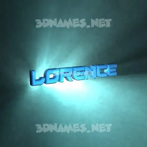 lorence in Light Shine style - 3D name wallpaper