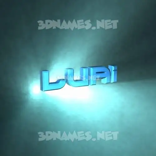 luai in Light Shine style - 3D name wallpaper