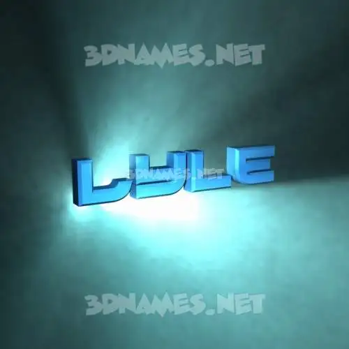 lyle in Light Shine style - 3D name wallpaper
