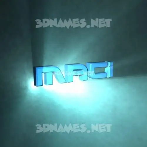 maci in Light Shine style - 3D name wallpaper