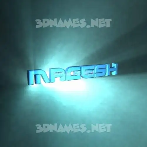 magesh in Light Shine style - 3D name wallpaper