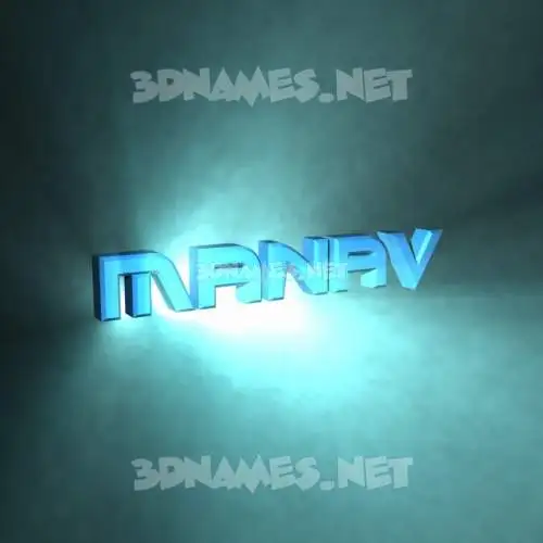 manav in Light Shine style - 3D name wallpaper