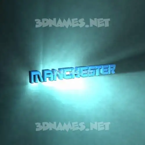 manchester in Light Shine style - 3D name wallpaper
