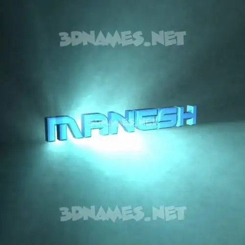 manesh in Light Shine style - 3D name wallpaper