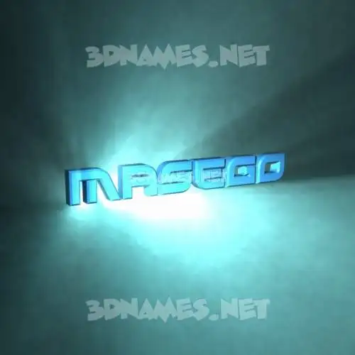 masego in Light Shine style - 3D name wallpaper