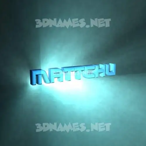 mattchu in Light Shine style - 3D name wallpaper