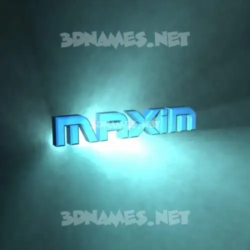 maxim in Light Shine style - 3D name wallpaper