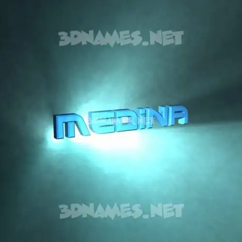 medina in Light Shine style - 3D name wallpaper