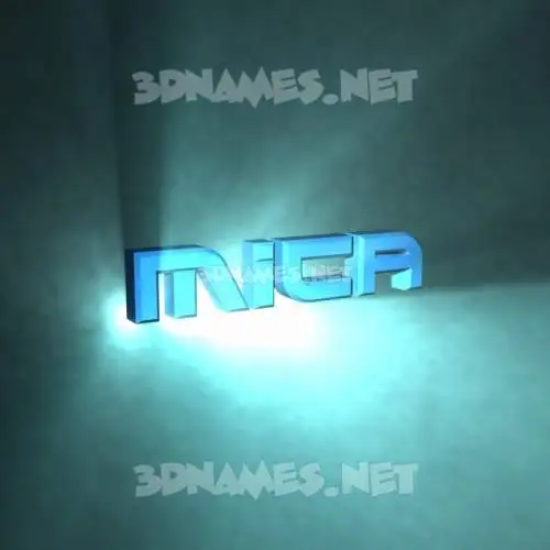 mica in Light Shine style - 3D name wallpaper mica in Light Shine style - 3D name wallpaper