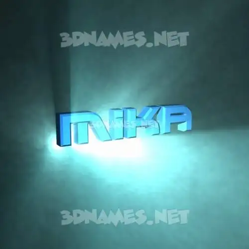 mika in Light Shine style - 3D name wallpaper mika in Light Shine style - 3D name wallpaper