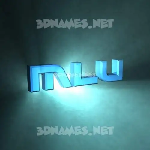 mlu in Light Shine style - 3D name wallpaper