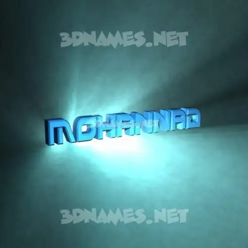 mohannad in Light Shine style - 3D name wallpaper