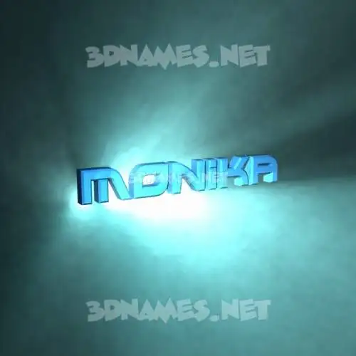 monika in Light Shine style - 3D name wallpaper monika in Light Shine style - 3D name wallpaper