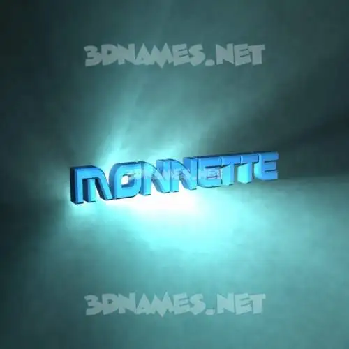 monnette in Light Shine style - 3D name wallpaper