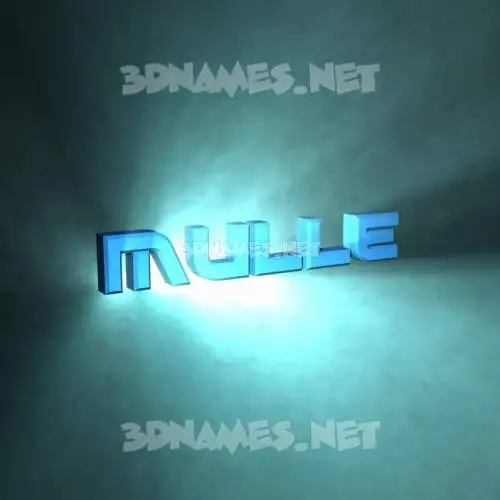 mulle in Light Shine style - 3D name wallpaper