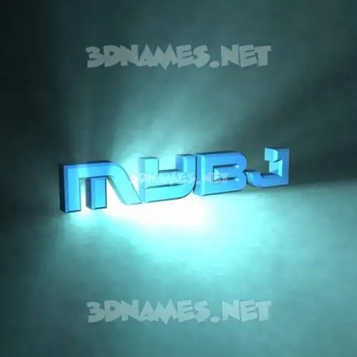 mybj in Light Shine style - 3D name wallpaper
