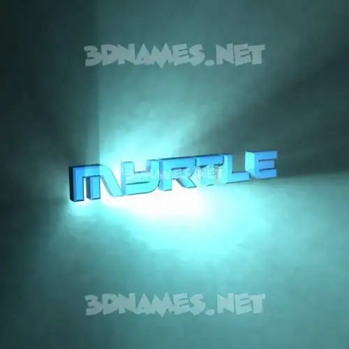 myrtle in Light Shine style - 3D name wallpaper
