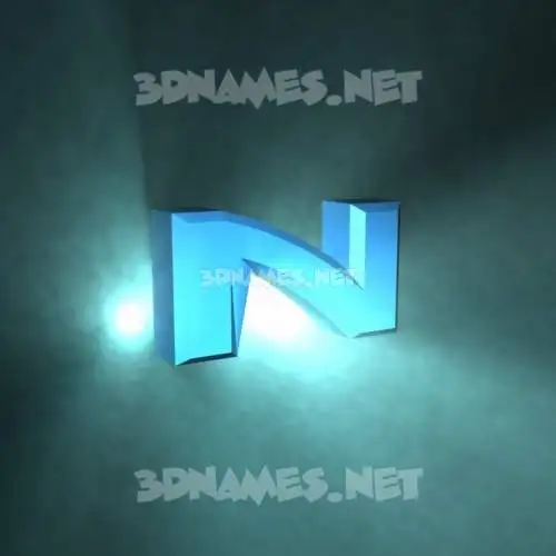 n in Light Shine style - 3D name wallpaper n in Light Shine style - 3D name wallpaper