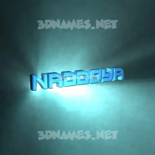 naddoya in Light Shine style - 3D name wallpaper