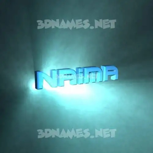 naima in Light Shine style - 3D name wallpaper