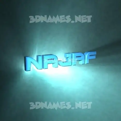 najaf in Light Shine style - 3D name wallpaper najaf in Light Shine style - 3D name wallpaper