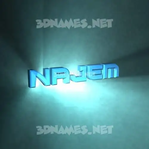 najem in Light Shine style - 3D name wallpaper najem in Light Shine style - 3D name wallpaper
