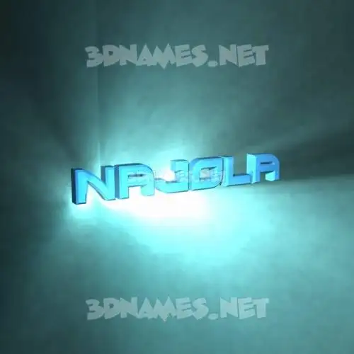 najola in Light Shine style - 3D name wallpaper