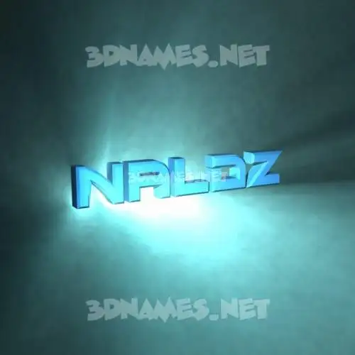 naldz in Light Shine style - 3D name wallpaper