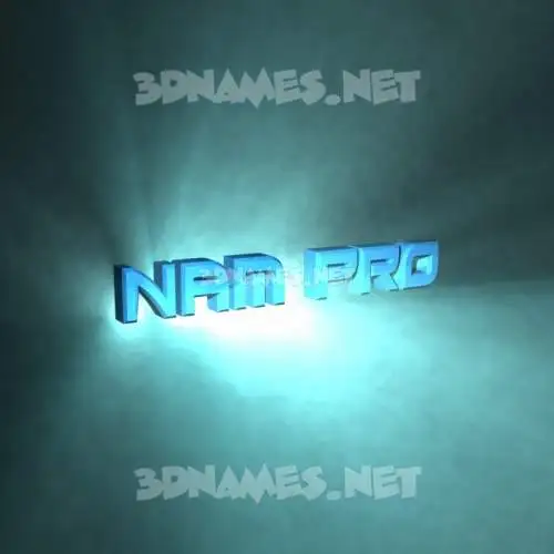 nam pro in Light Shine style - 3D name wallpaper