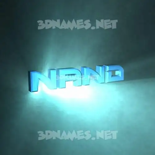 nand in Light Shine style - 3D name wallpaper