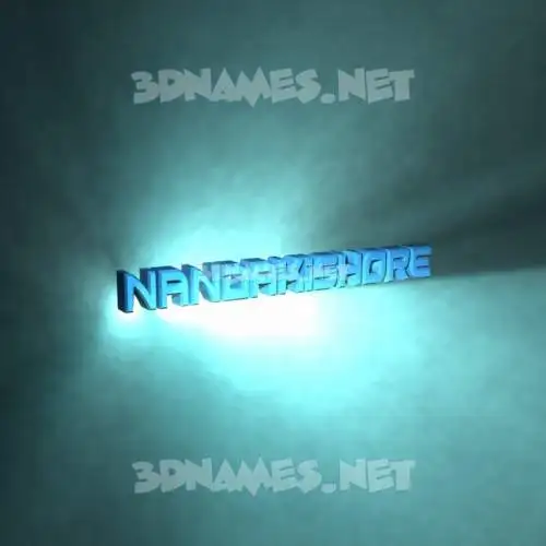 nandakishore in Light Shine style - 3D name wallpaper