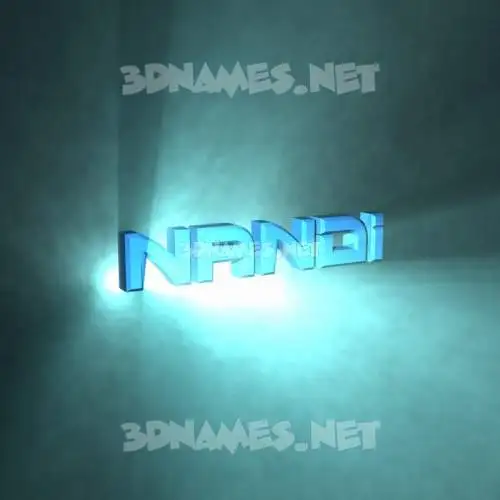 nandi in Light Shine style - 3D name wallpaper