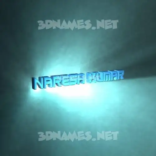 naresh kumar in Light Shine style - 3D name wallpaper