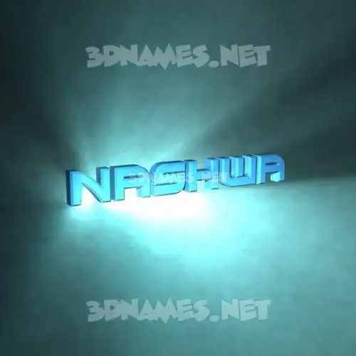 nashwa in Light Shine style - 3D name wallpaper