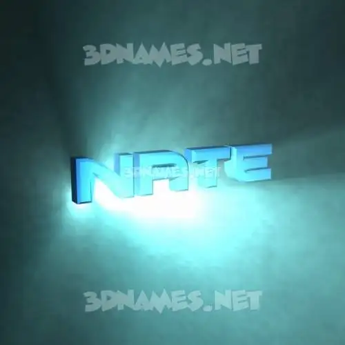 nate in Light Shine style - 3D name wallpaper