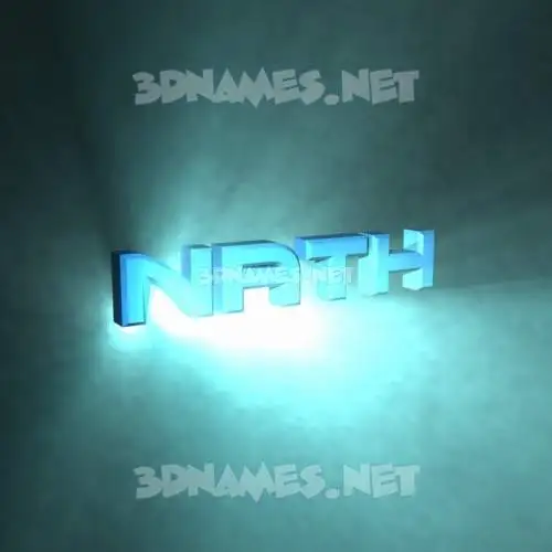 nath in Light Shine style - 3D name wallpaper
