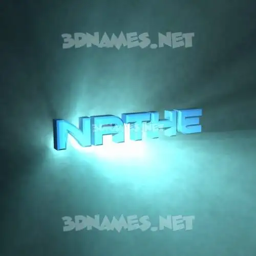 nathe in Light Shine style - 3D name wallpaper