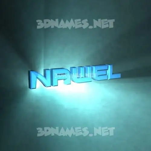nawel in Light Shine style - 3D name wallpaper