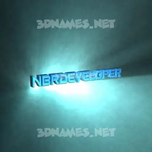nbrdeveloper in Light Shine style - 3D name wallpaper