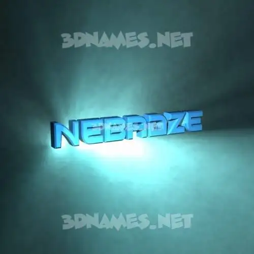 nebadze in Light Shine style - 3D name wallpaper