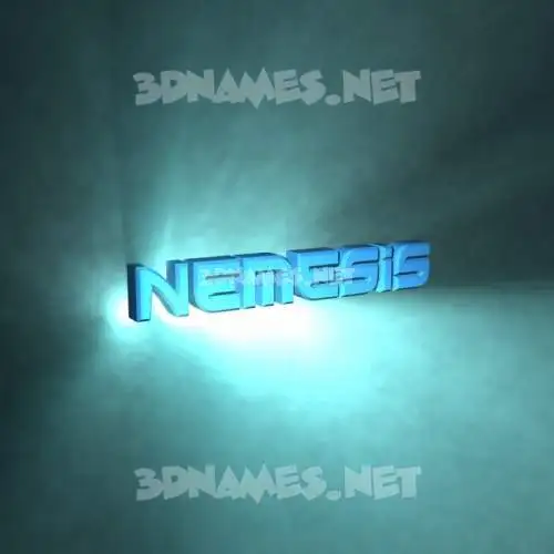 nemesis in Light Shine style - 3D name wallpaper