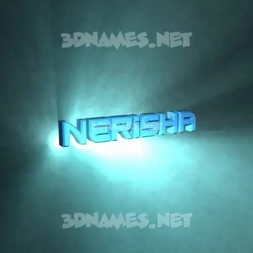 nerisha in Light Shine style - 3D name wallpaper