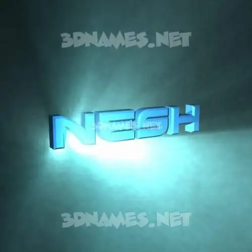 nesh in Light Shine style - 3D name wallpaper