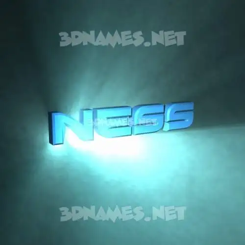 ness in Light Shine style - 3D name wallpaper