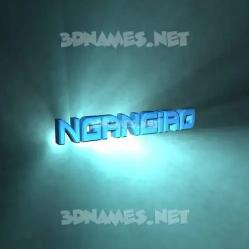 ngangiao in Light Shine style - 3D name wallpaper