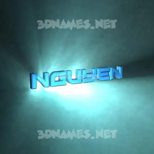 nguyen in Light Shine style - 3D name wallpaper