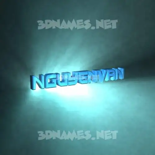 nguyenvan in Light Shine style - 3D name wallpaper
