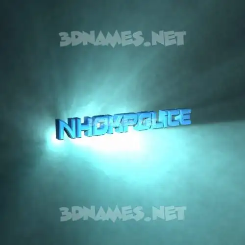 nhokpolice in Light Shine style - 3D name wallpaper