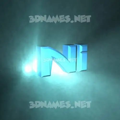 ni in Light Shine style - 3D name wallpaper